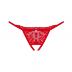 Obsessive otwarte czerwone stringi Chilisa XL/2XL