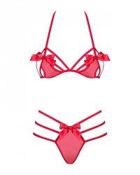 Obsessive czerwony komplet bielizny Giftella S/M