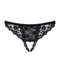 Letica stringi otwarte czarne L/XL Obsessive