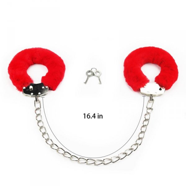KAJDANKI FLUFFY LEG CUFFS CZARNE