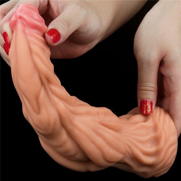 DILDO 9.5&#039;&#039; DUAL LAYERED PLATINUM SILICONE COCK – FLESH