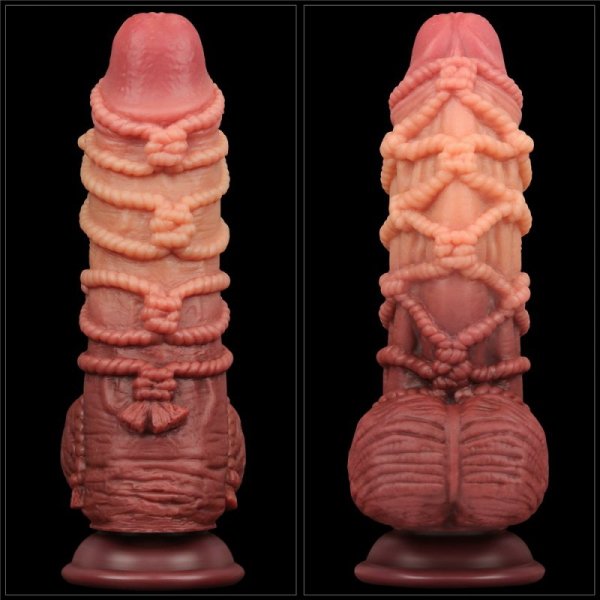 9.5&#039;&#039; DUAL LAYERED PLATINUM SILICONE COCK WIT