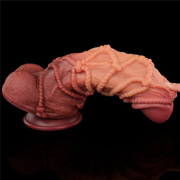 10.5&#039;&#039; DUAL LAYERED PLATINUM SILICONE COCK WI