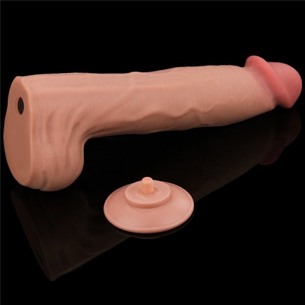 14&#039;&#039; KING SIZED SLIDING SKIN DUAL LAYER DONG