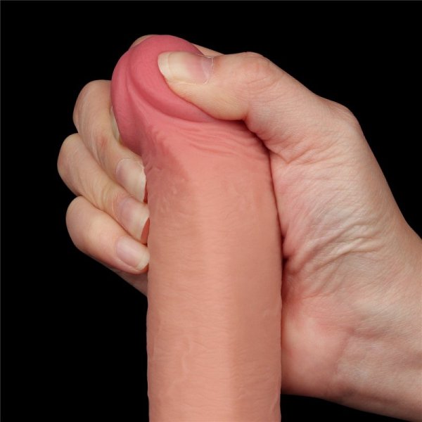 DILDO 9&#039;&#039; SLIDING SKIN DUAL LAYER DONG FLESH
