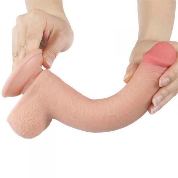 DILDO 9&#039;&#039; SLIDING SKIN DUAL LAYER DONG FLESH