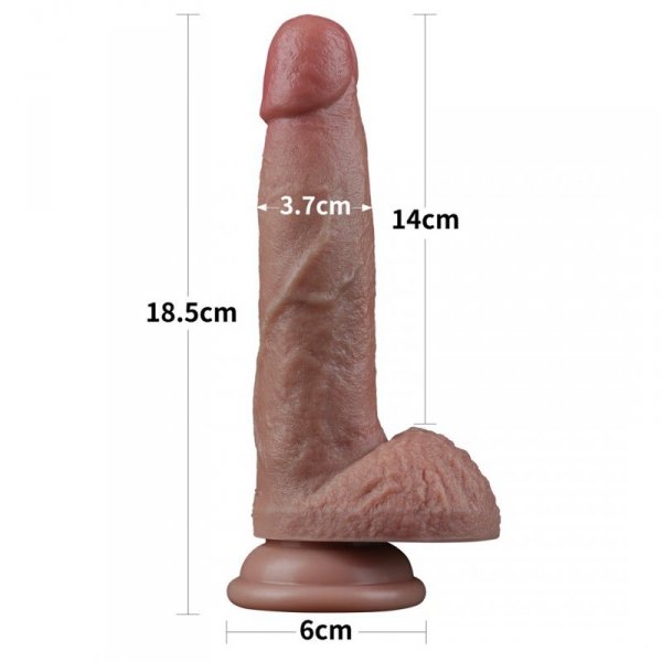DILDO 7&#039;&#039; DUAL LAYERED SILICONE COCK