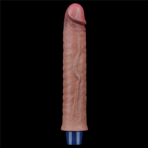 WIBRATOR 9.5&quot; REAL SOFTEE VIBRATING DILDO
