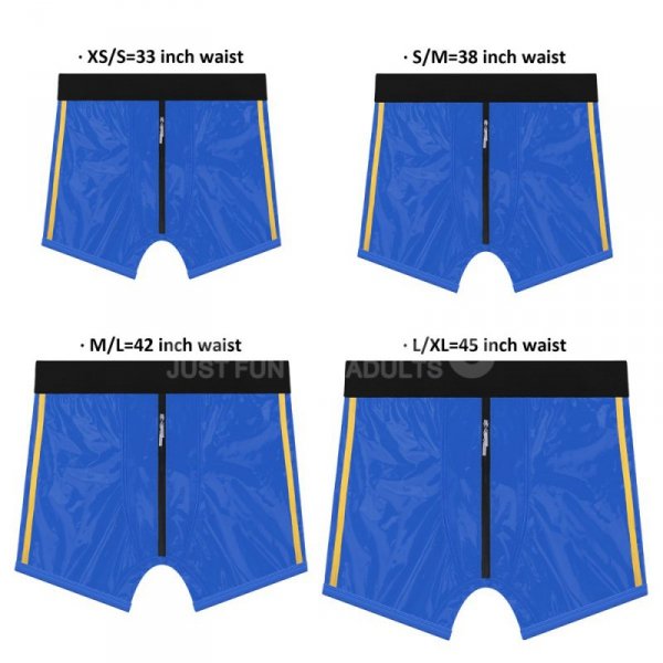 CHIC STRAP-ON SHORTS (28 - 31 CALI W PASIE) NIEBIESKI
