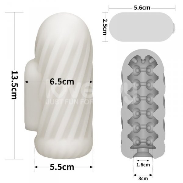 MASTURBATOR KNIGHTS RING VIBRATING DUAL PURPOSE SLEEVE-SPIRAL