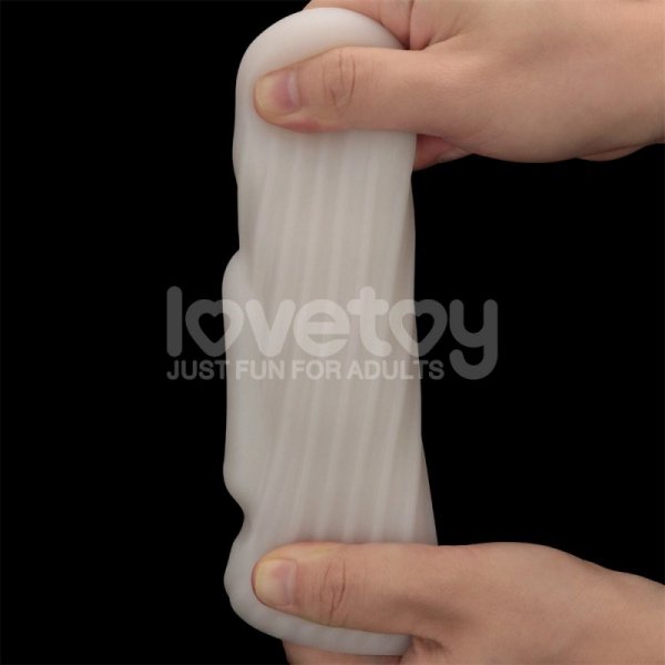 MASTURBATOR KNIGHTS RING VIBRATING DUAL PURPOSE SLEEVE-SPIRAL