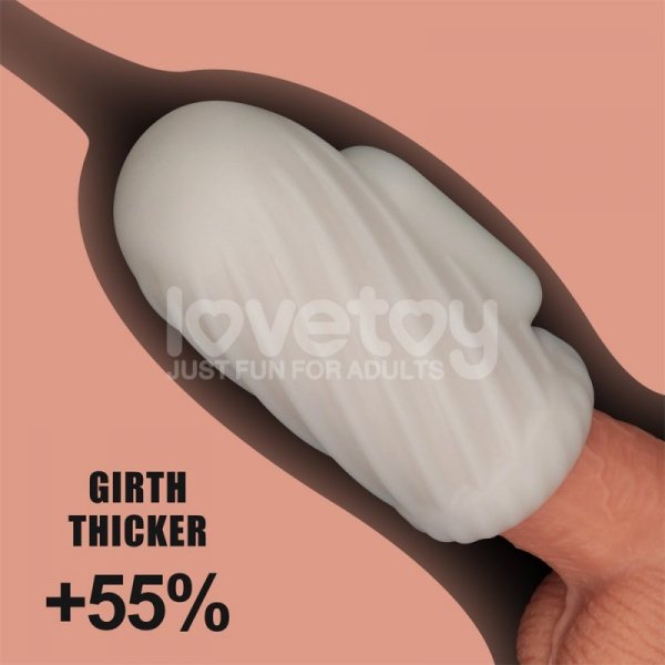 MASTURBATOR KNIGHTS RING VIBRATING DUAL PURPOSE SLEEVE-SPIRAL