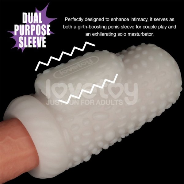 MASTURBATOR KNIGHTS RING VIBRATING DUAL PURPOSE SLEEVE-DRIP