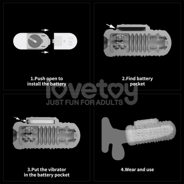 MASTURBATOR KNIGHTS RING VIBRATING DUAL PURPOSE SLEEVE-DRIP
