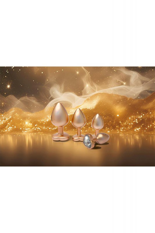 DREAMTOYS KOREK ANALNY GLEAMING LOVE PEARL GOLD PLUG LARGE