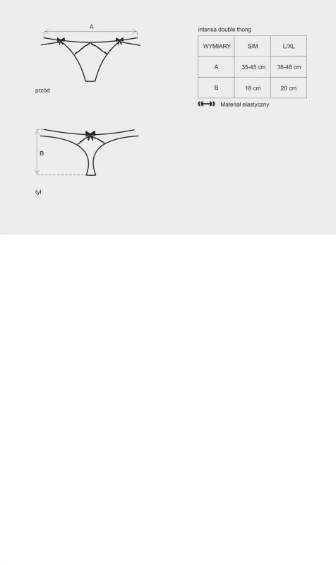 Obsessive stringi czarne Intensa L/XL