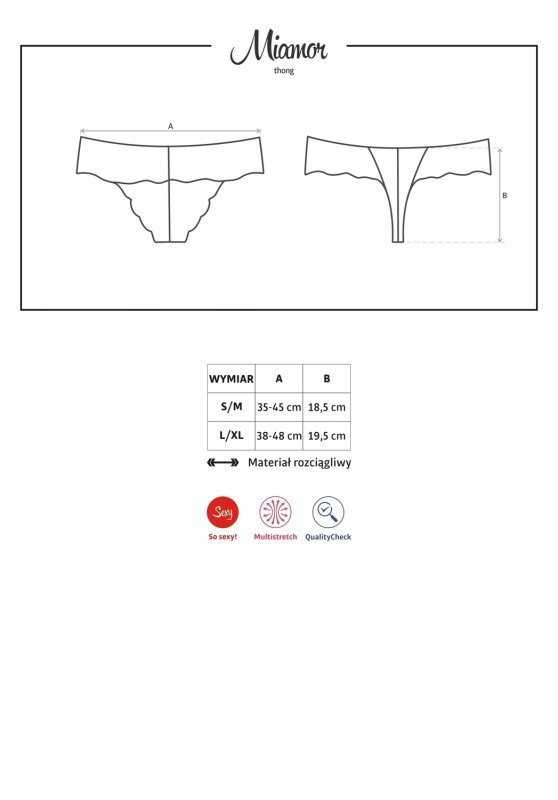 Obsessive stringi koronkowe Miamor S/M