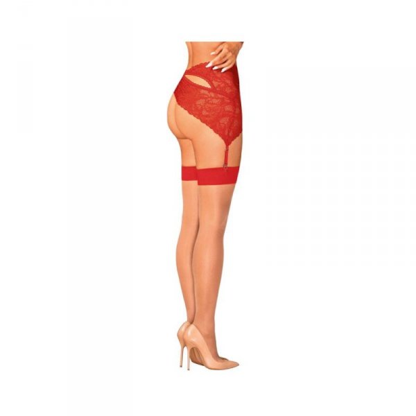Obsessive S814 pończochy czarwone S/M