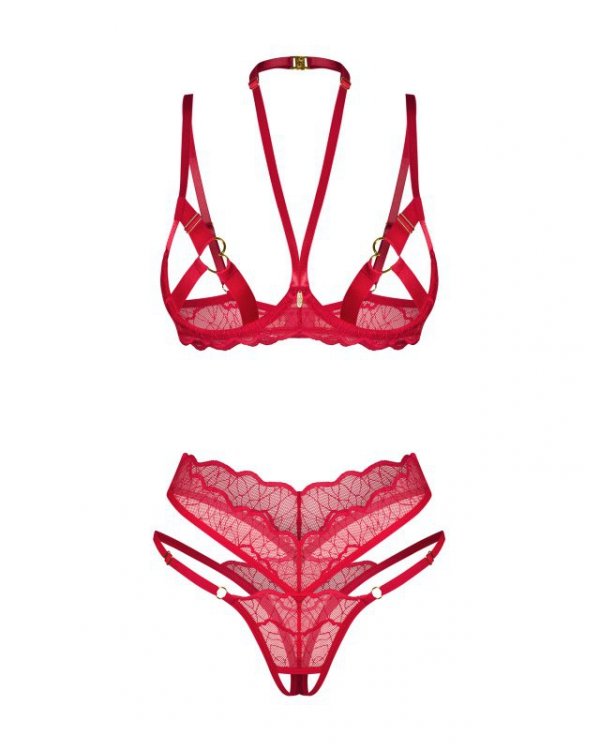 Obsessive koronkowy komplet bielizny Cupide Desir S/M