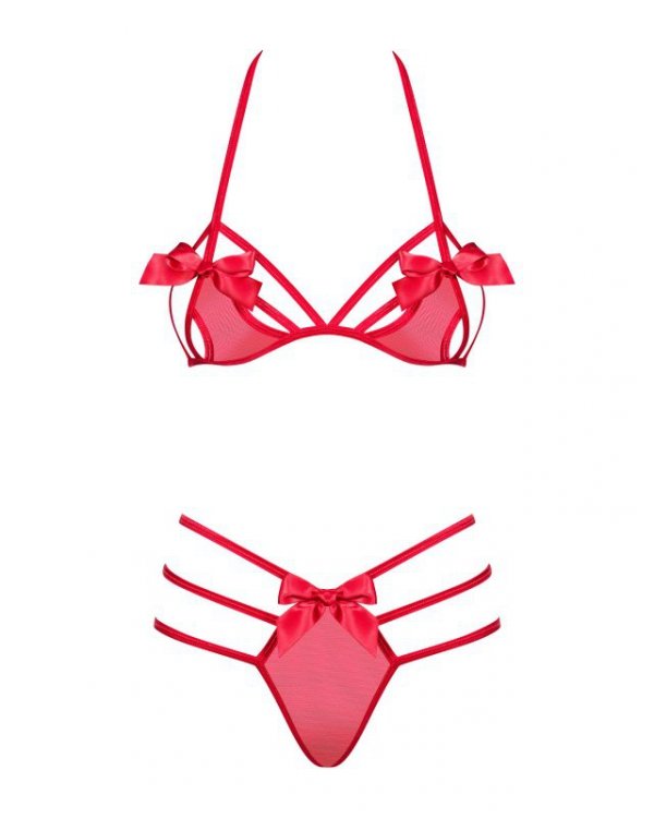 Obsessive czerwony komplet bielizny Giftella S/M