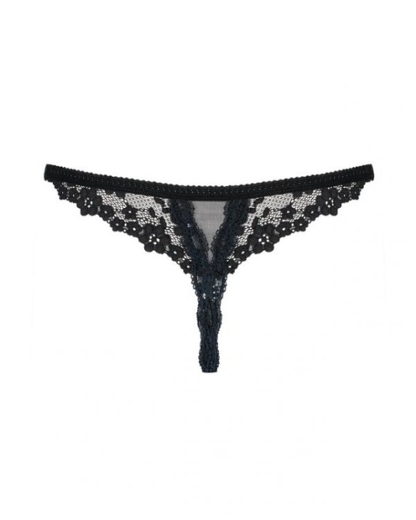 Letica stringi otwarte czarne  S/M Obsessive