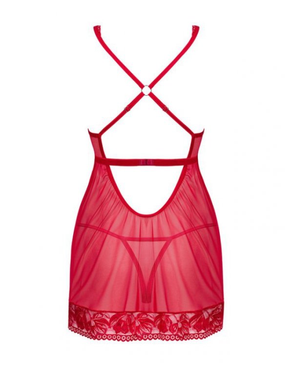 Lacelove babydoll i stringi   XS/S Obsessive