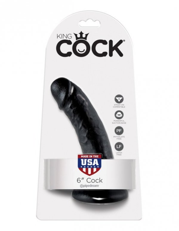 King Cock 6&quot; Cock Black