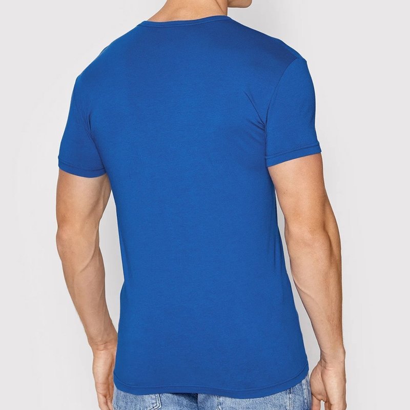 Emporio Armani t-shirt koszulka męska niebieska crew-neck 