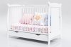 Łóżeczko niemowlęce tapczan 2w1 z szufladą Laura 120x60 biały 