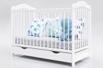 Łóżeczko niemowlęce tapczan 2w1 z szufladą Alek 120x60 biały