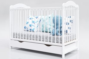 Łóżeczko niemowlęce tapczan 2w1 z szufladą Alek 120x60 biały