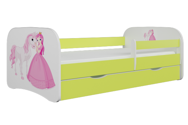 łóżko-dziecięce-księżniczka-konik-zielone2