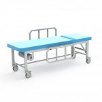 Stół rehabilitacyjny typ SR4MR z barierkami na kółkach, mobilny