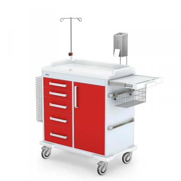 Wózek medyczny zabiegowy wielofunkcyjny Multi-03/ABS z wyposażeniem 