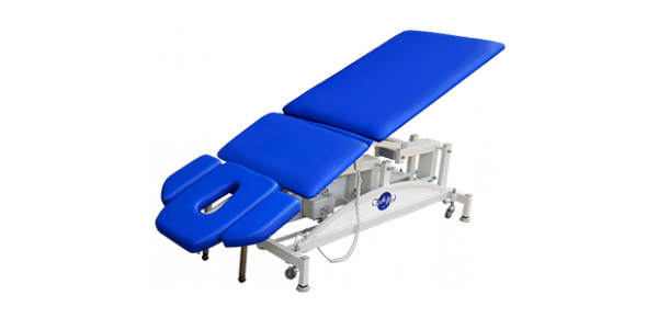 Stół elektryczny do masażu i rehabilitacji 5-częściowy z regulacją podnóżka w minusie i plusie SM-E Apollo II