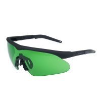 Okulary Raptor Pro - Laser Lens - Czarne - Zielony wizjer (40482) 
