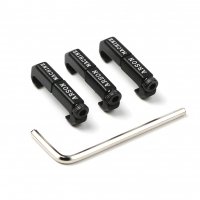 Klipsy na szynę RIS do kabli (3szt.) - czarny 