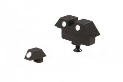 Guarder - Komplet fluorescencyjnych przyrządów celowniczych do repliki G17 TM - białe