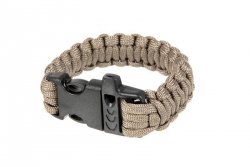 Bransoletka survivalowa (fastex) - szara