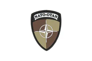 Naszywka PVC - Tarcza NATO - Pustynny 