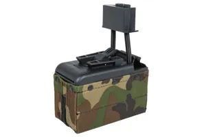 Elektryczny magazynek pudełkowy A&K na 2000 kulek do replik typu M249 Woodland