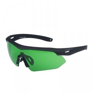 Okulary Nighthawk Pro - Laser Lens - Czarne - Zielony wizjer (40471)