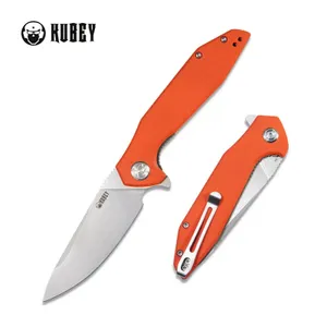 Nóż Kubey Knife Nova Orange G10, Bead Blasted D2 (KU117H)
