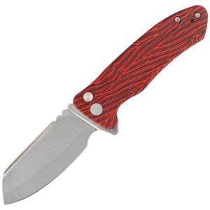 Nóż składany Creon Red/Black Damascus (KU336B)