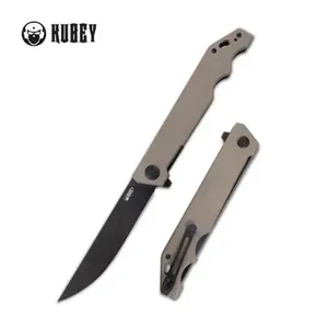 Nóż Kubey Knife Pylades Tan G10, Blackwash AUS-10 (KU253C)