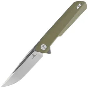 Nóż składany Bestechman Dundee OD Green G10, Grey Titanized / Satin D2 by Ostap Hel (BMK01E)
