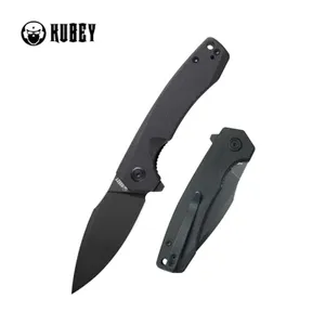 Nóż składany Kubey Calyce Black G10, Black Stonewashed AUS-10 (KU901L)