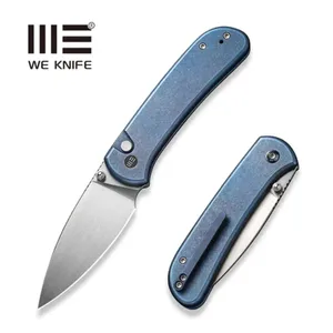 Nóż składany WE Knife Qubit Blue Titanium, Satin CPM 20CV (WE22030F-3)
