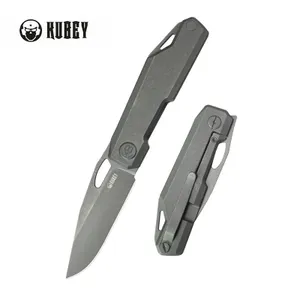 Nóż składany Kubey Verijero Darkblasted Titanium, Darkwashed 14C28N by George Ovchinnikov (KB340E)