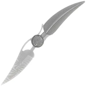Nóż składany Martinez Albainox Apache Feather Gray Zamak, Laser Ornated 3Cr13Mov (10581)